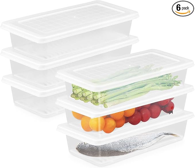 Nsmykhg Food Storage Containers, 6 Pack Fridge Organizer Case by Unknown