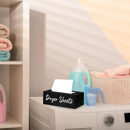 Blulu Dryer Sheet Holder for Laundry Room Wooden Dryer Sheet Container Sheets - Image 3