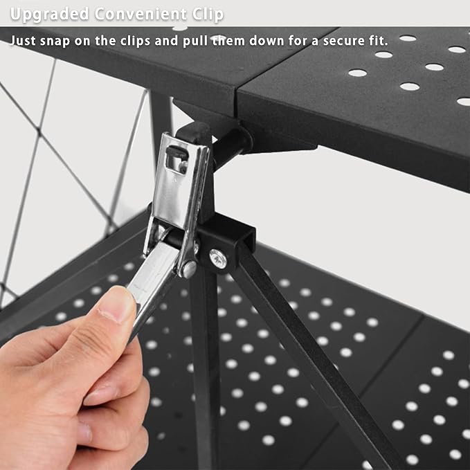 Life Hacks 2pcs 4-Tier Foldable Shelves - Image 4
