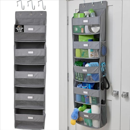 GORILLA GRIP Over The Door Organizer Storage, 5 Deep Hanging Shelves, Holds by Unknown