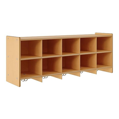 Angeles Value Line 10 Section Wall Locker, Kids Storage Organizer, Floating by Angeles