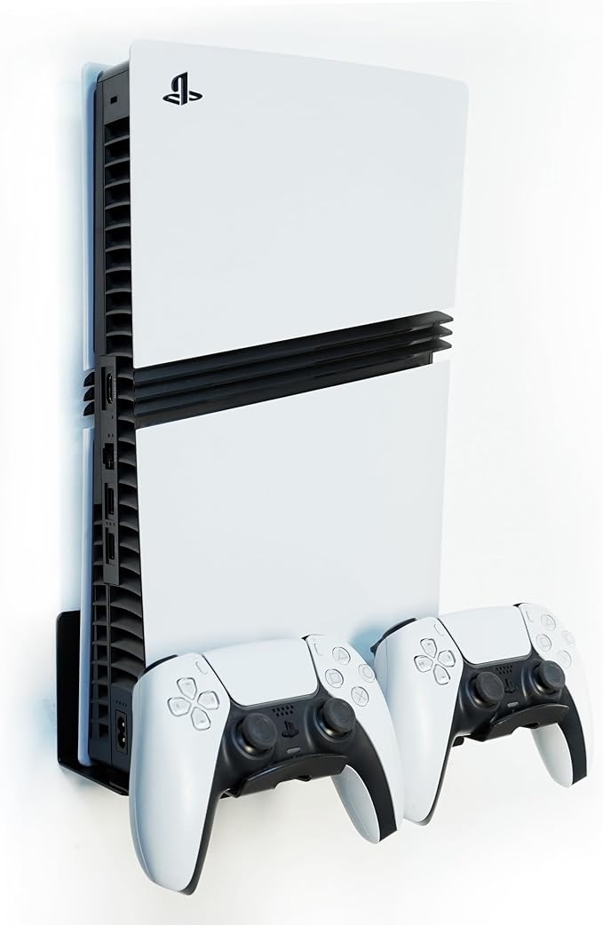 Monzlteck Universal Game Console Wall Mount + 2 Controller Holders, Compatible - Image 9