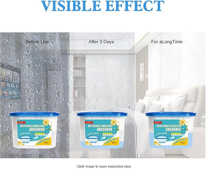 CANAGER Fresh Scent Moisture Absorber Box, Odor Eliminator and Dehumidifier - Image 6
