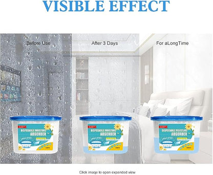 CANAGER Fresh Scent Moisture Absorber Box, Odor Eliminator and Dehumidifier - Image 6