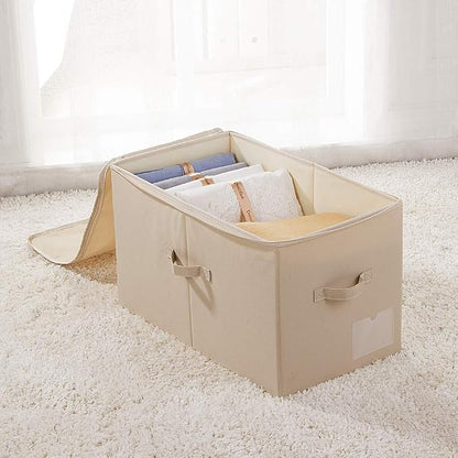 iwill CREATE PRO Pack of 2, Zip Lidded Wardrobe Storage Bins, Collapsible - Image 6