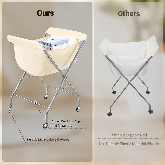 ELYKEN Collapsible Laundry Cart - Image 9