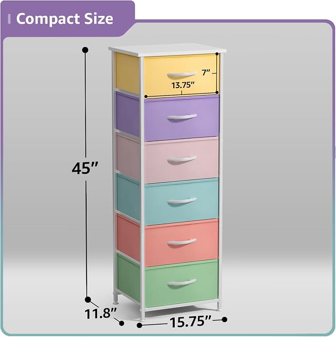 Sorbus Fabric Dresser for Kids Bedroom - Image 3