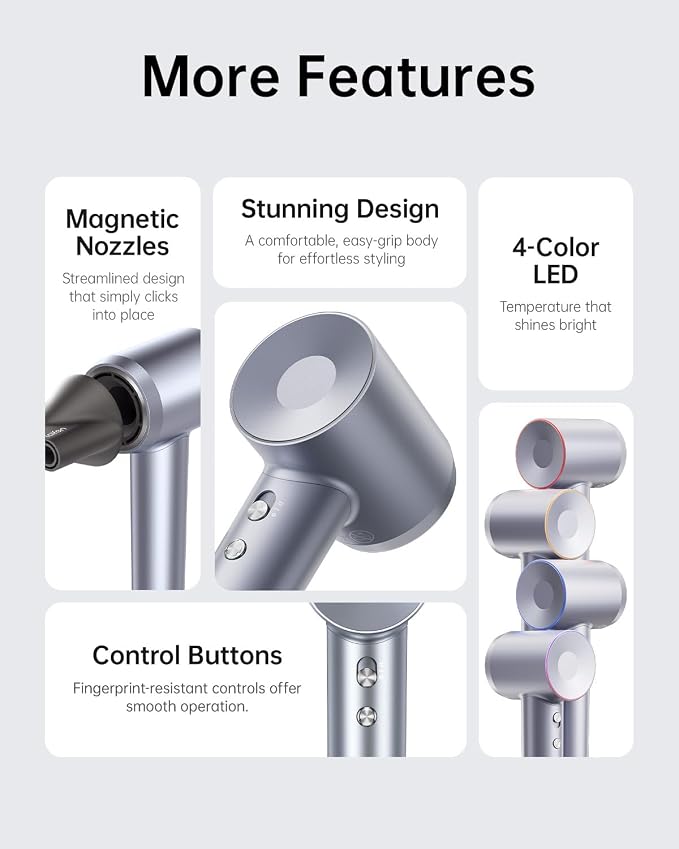Laifen Swift Hair Dryer, High Speed 200M Ionic Blow Dryer - Image 8