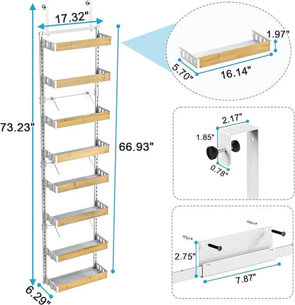 bukfen Over the Door Pantry Organizer 8-Tier Adjustable Basket Kitchen Pantry - Image 3