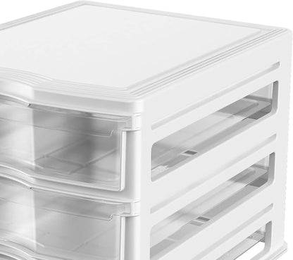 Life Story 3 Drawer Stackable Shelf Organizer Plastic Storage Drawers - Image 4