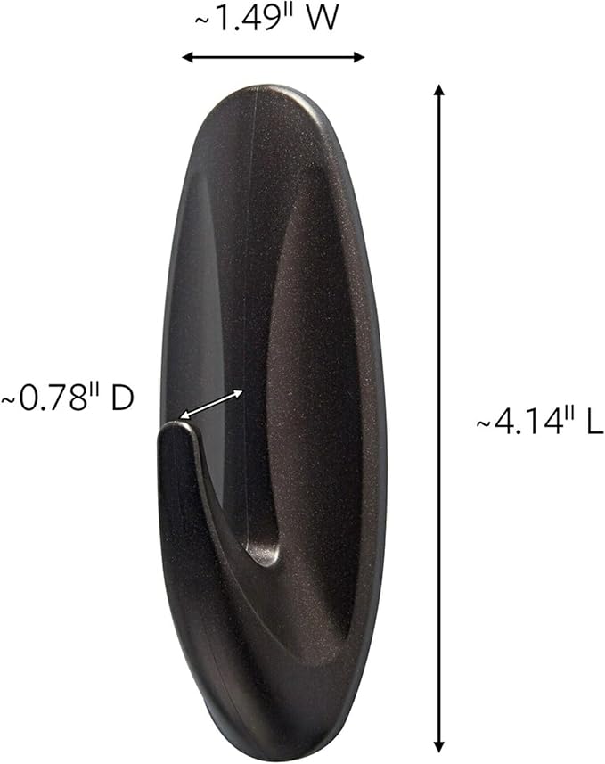 Command Outdoor Large Bronze Hooks, Holds up to 5 lb, 3 Hooks and 4 Command - Image 2