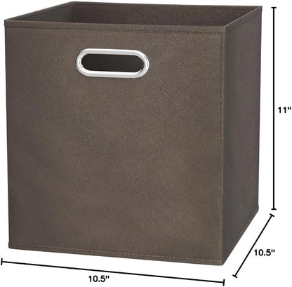 Amazon Basics Collapsible Cube Storage Organizer Bins, 10.5 x 10.5 x 11 inches - Image 5