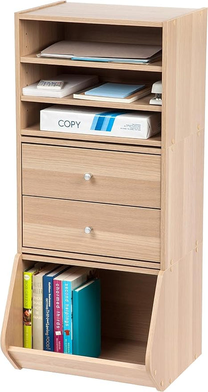IRIS USA 3-Shelves Modular Wood Stackable Storage Box, Easy Assembly, - Image 6