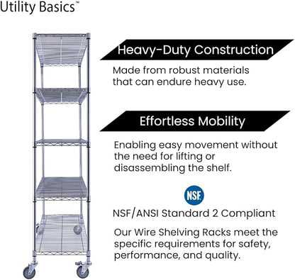 NSF Commercial 4-Tier Wire Shelving - Image 9
