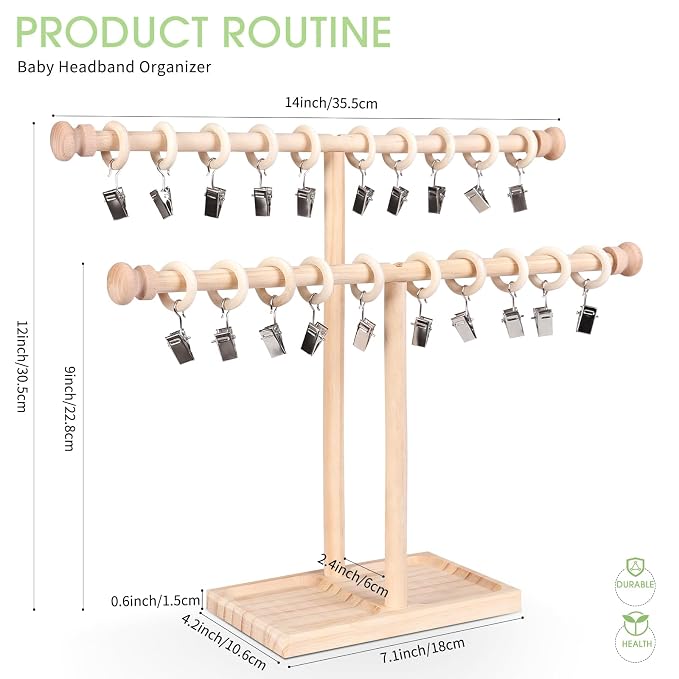 POVETIRE Headband Holder Stand Storage - Image 3