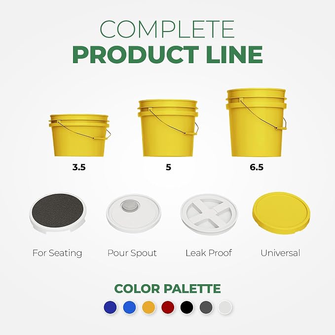 EconoHome 5-Gallon Yellow Bucket Pail Container - Image 8