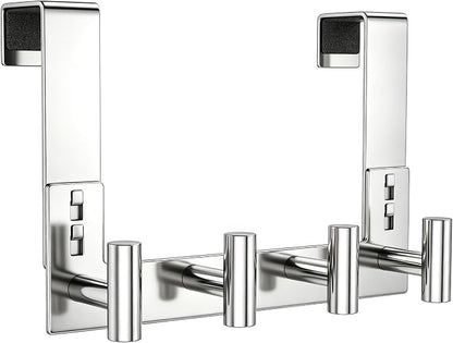 PMMASTO Over The Door Hooks, Fits 1-3/4" Thick Door No Drill Hooks by PMMASTO