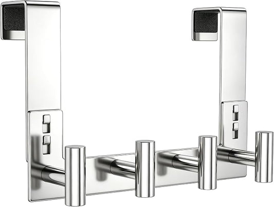 PMMASTO Over The Door Hooks, Fits 1-3/4" Thick Door No Drill Hooks by PMMASTO