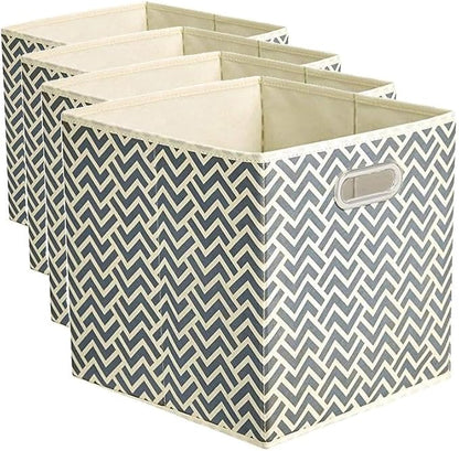 Amazon Basics Collapsible Cube Storage Organizer Bins, 10.5 x 10.5 x 11 inches by AmazonBasics