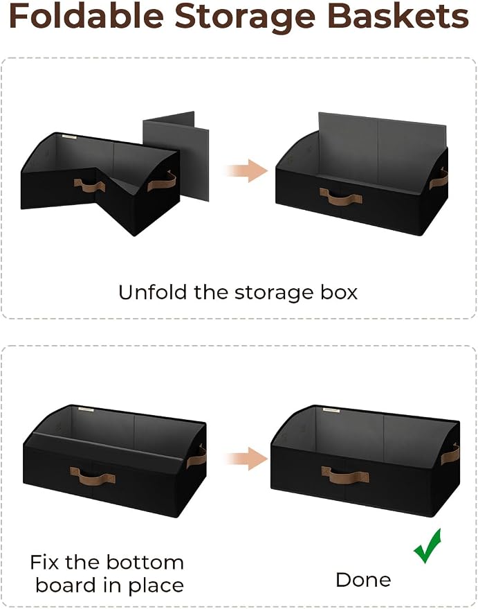 StorageWorks Closet Storage Bins, Trapezoid Organizer Box - Image 5