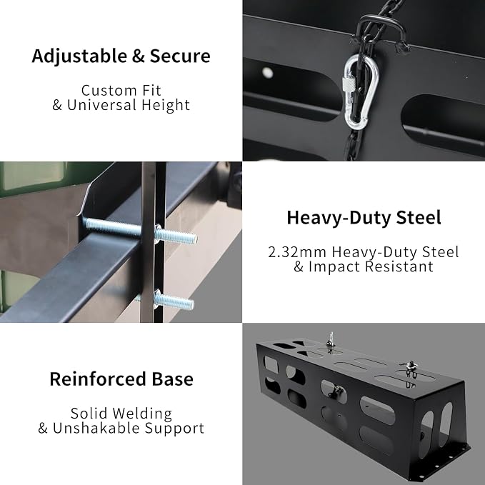 Dual Jerry Gas Cans Holder Rack - Image 3