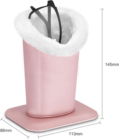Fintie Plush Lined Eyeglasses Holder, Glasses Stand Case, Anti-scratch Glasses - Image 2
