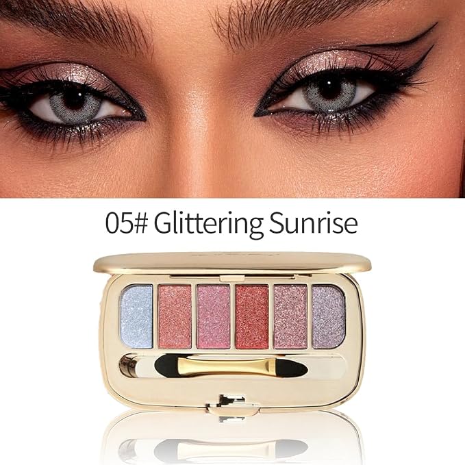 Glitter Eyeshadow Palette, Ultra-Shiny Sparkle Shimmer Eye Shadow - Image 4