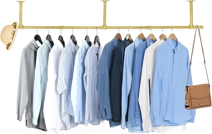 72inch Industrial Pipe Clothes Garment Rack Ceiling Mount by Oroonoko
