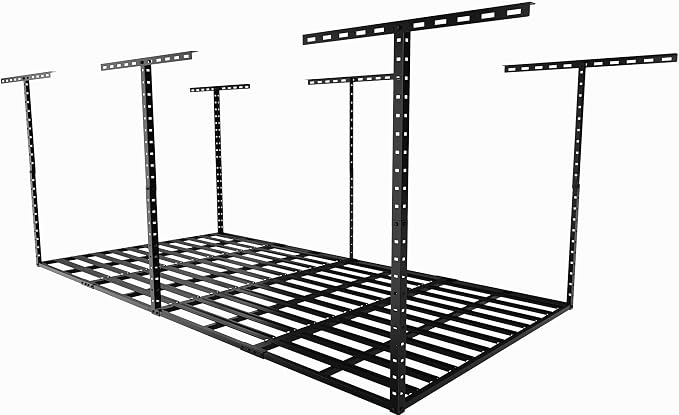 SunsGrove 4x8 Overhead Garage Storage Rack Organization, Adjustable Ceiling by SunsGrove