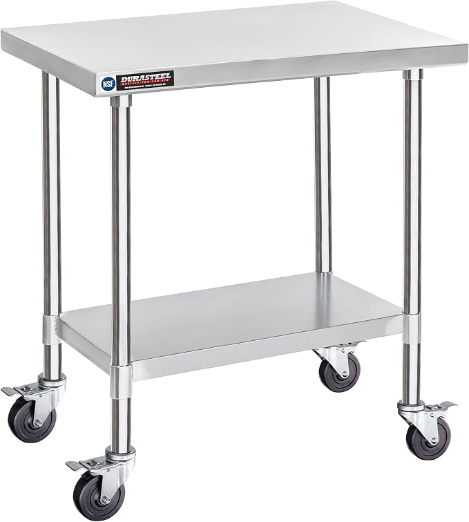 DuraSteel 30x36 NSF Stainless Steel Cart Work Table by DuraSteel