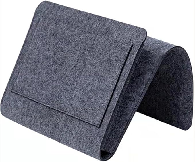 Bringsine 5 Pockets Bedside Caddy, Felt Bed Storage Organizer Hanging Bag Holder - Image 7