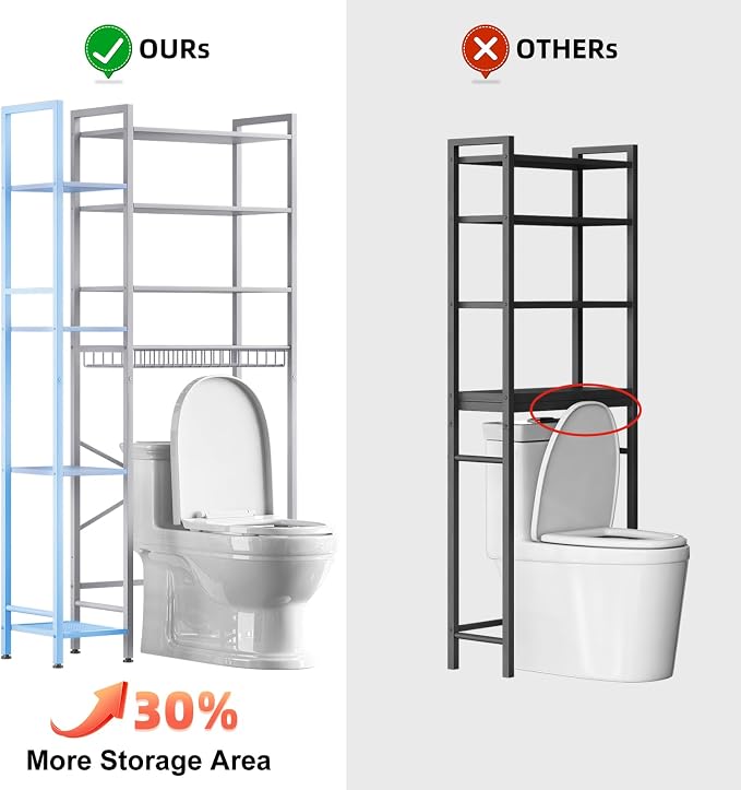 8-Tier Over The Toilet Storage - Image 3