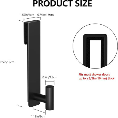 PMMASTO Shower Door Hooks, Extended Towel Hooks - Image 2