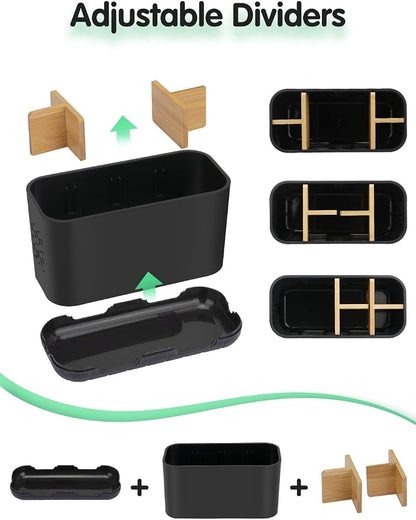Black Toothbrush Holder, Bamboo Toothbrush and Toothpaste Holder - Image 7