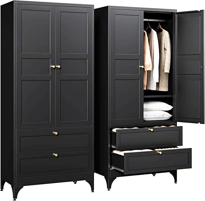 Letaya Metal Armoire Wardrobe Closet by LetayaMetalCabinets