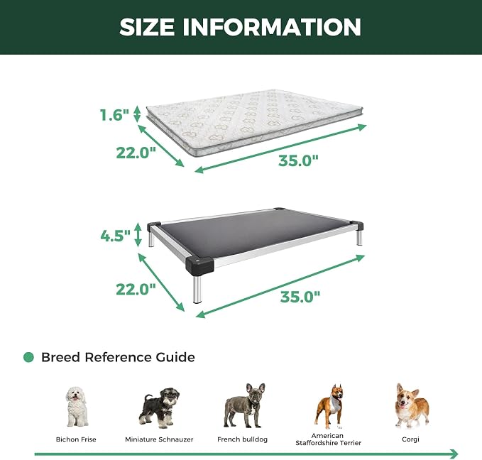 FXW TitanNest Chew-Proof Elevated Dog Bed, Raised Cot - Image 6