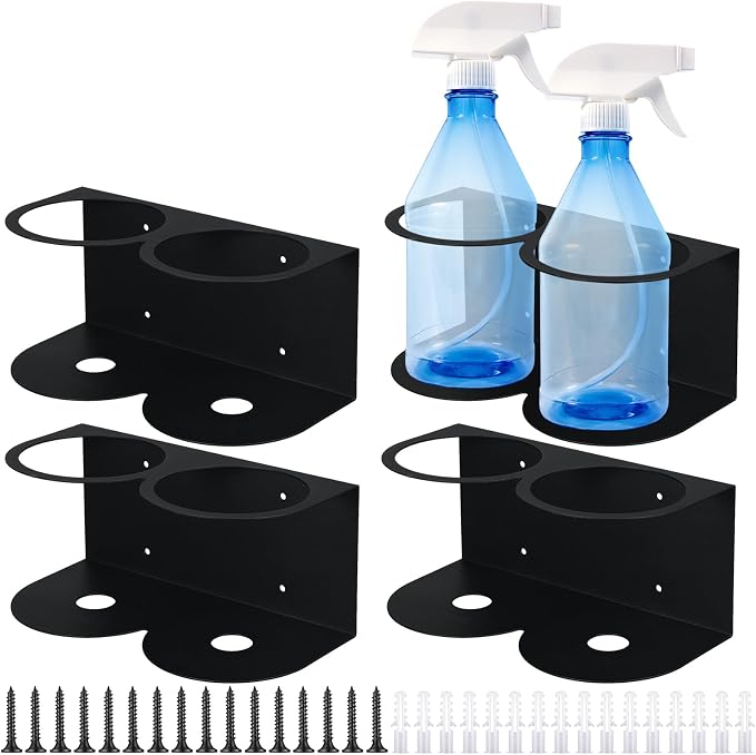 Tandefio 4 Pcs Spray Can Holder Metal Aerosol Bottle Holder Wall Mount Bottle by Tandefio
