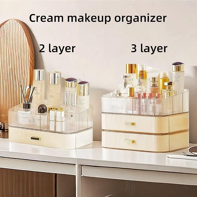 Makeup Organizer with Drawers Stackable Skincare Cosmetic Makeup organization - Image 7