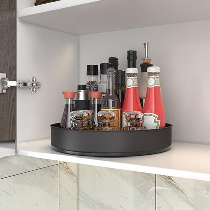 VAEHOLD Lazy Susan Stainless Steel Black Spice Rack Turntable - Image 3