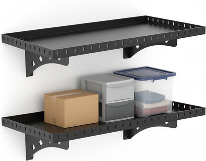 2 Pack Garage Wall Shelf, 1X2 Ft Heavy Duty Shelving, by WelcometoAXYCXINBrand