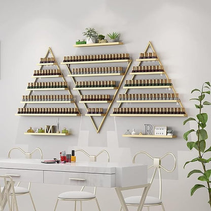 Wall Mounted Shelf Nail Polish Bottle Display Rack, Triangular Essential Oil - Image 3