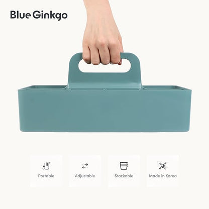 BLUE GINKGO Stackable Organizer Caddy – Korean-Made Portable Tote - Image 5