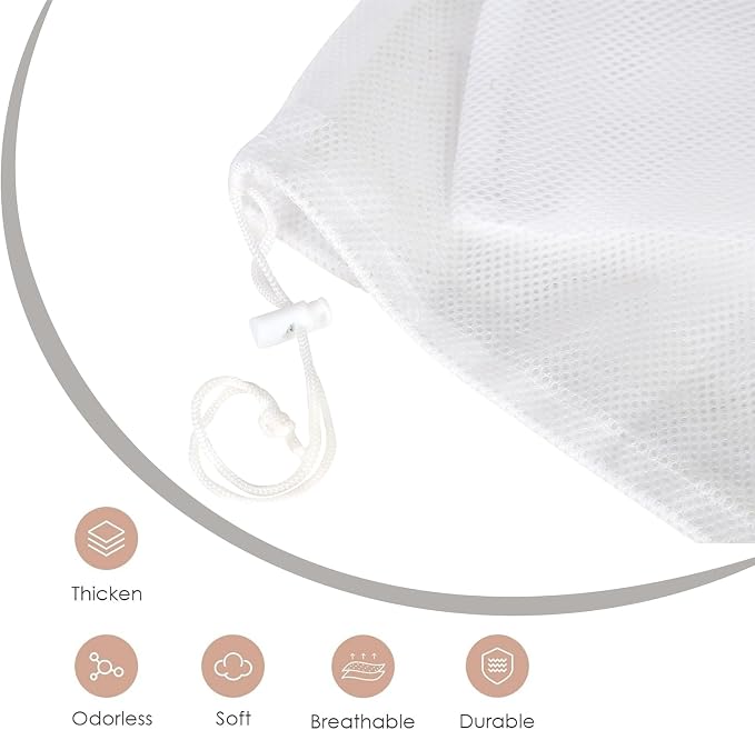 2 Pack Large Mesh Laundry Bag, 24×36 inch Heavy Duty Mesh Laundry Bags - Image 6