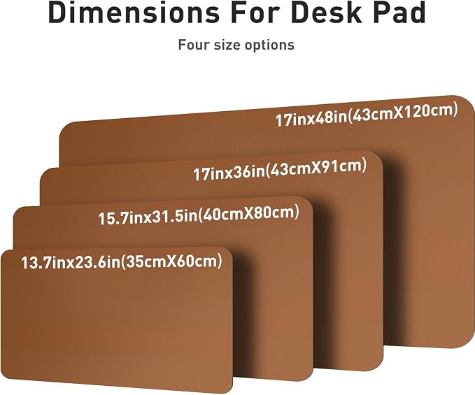 Aothia Leather Desk Pad Protector, Mouse Pad, Office Desk Mat, Non-Slip PU - Image 8