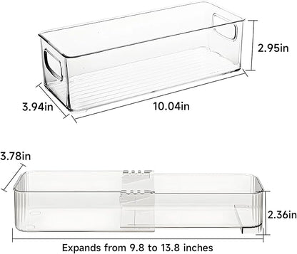 8-Piece Kitchen Storage and Organization Set | Expandable Drawer Organizer Bins - Image 3