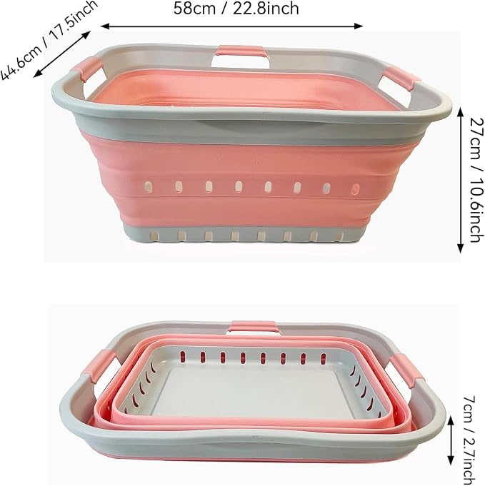 SAMMART 42L Collapsible Plastic Laundry Basket - Image 3