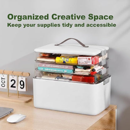 MOPALL 4-Tier Medicine Organizer Storage Box, Portable Latch Bin - Image 7