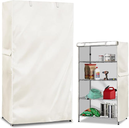 Storage Shelf Cover, Outdoor Heavy Duty 600D 48''W x 18''D x 72''H Dustproof by Dalema