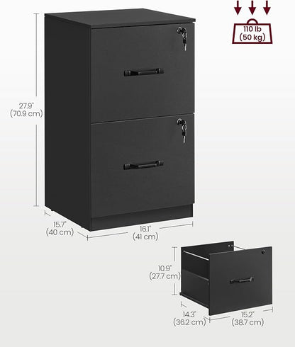 VASAGLE 2 Drawers File Cabinet - Image 3