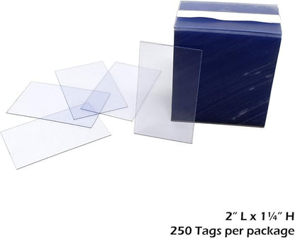 1.25" x 2" Clear Plastic Tags, Shelf Label Holders - Image 2